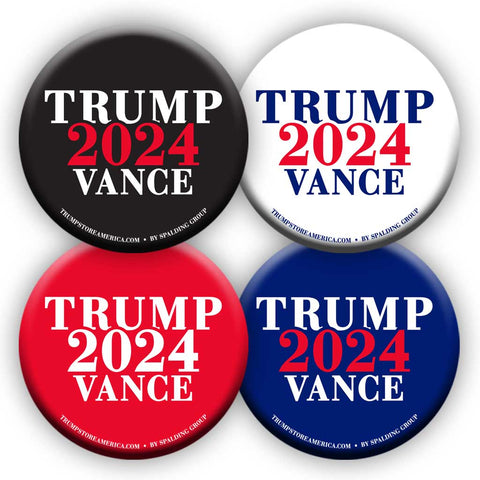 Trump Vance 2024 Button - 4 Color Pack