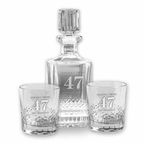 47 - The President - Crystal Decanter and Rocks Set