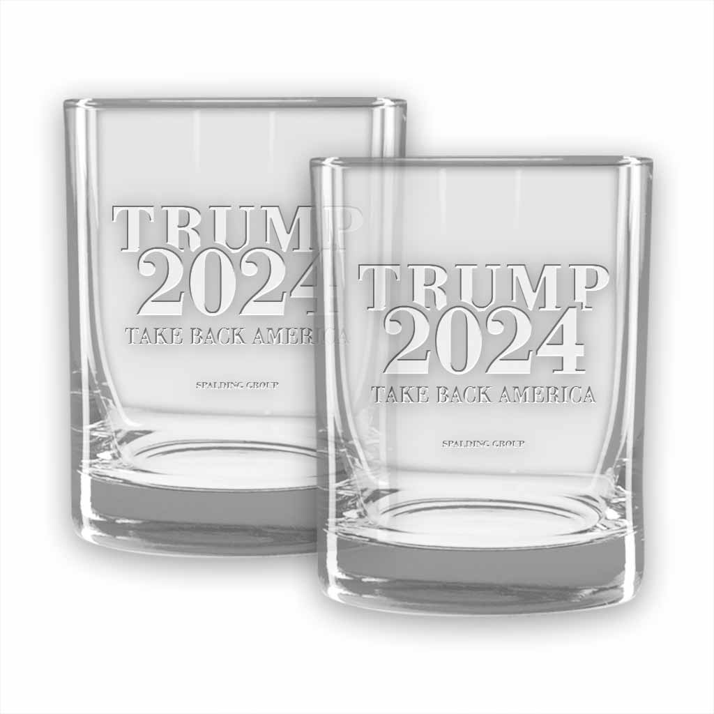 Trump 2024 Double Old Fashioned Glasses (set of 2)