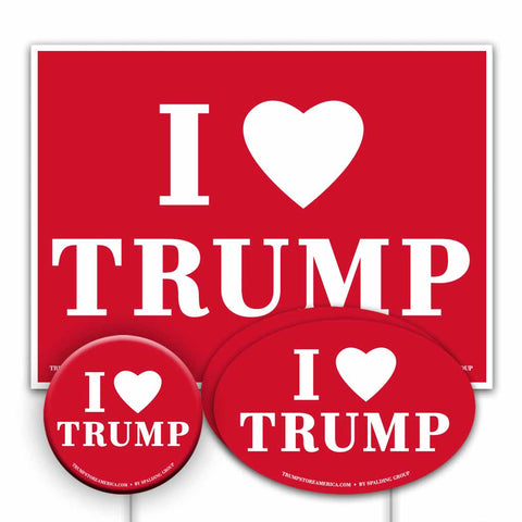Yard Sign Kit - I Heart Trump