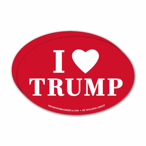 (Pack of 2) I Heart Trump Bumper Sticker