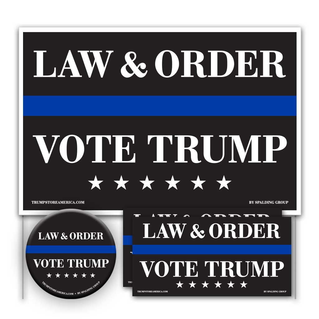 Trump Yard Sign Kit - Law and Order